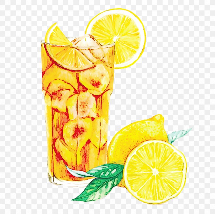 Lemon Lemon-lime Lime Cocktail Garnish Drink, PNG, 2362x2362px, Watercolor, Citrus, Cocktail Garnish, Drink, Food Download Free