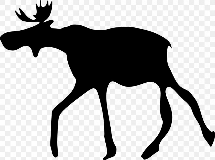 Elk Deer Moose Clip Art, PNG, 960x717px, Elk, Antler, Black And White, Deer, Drawing Download Free