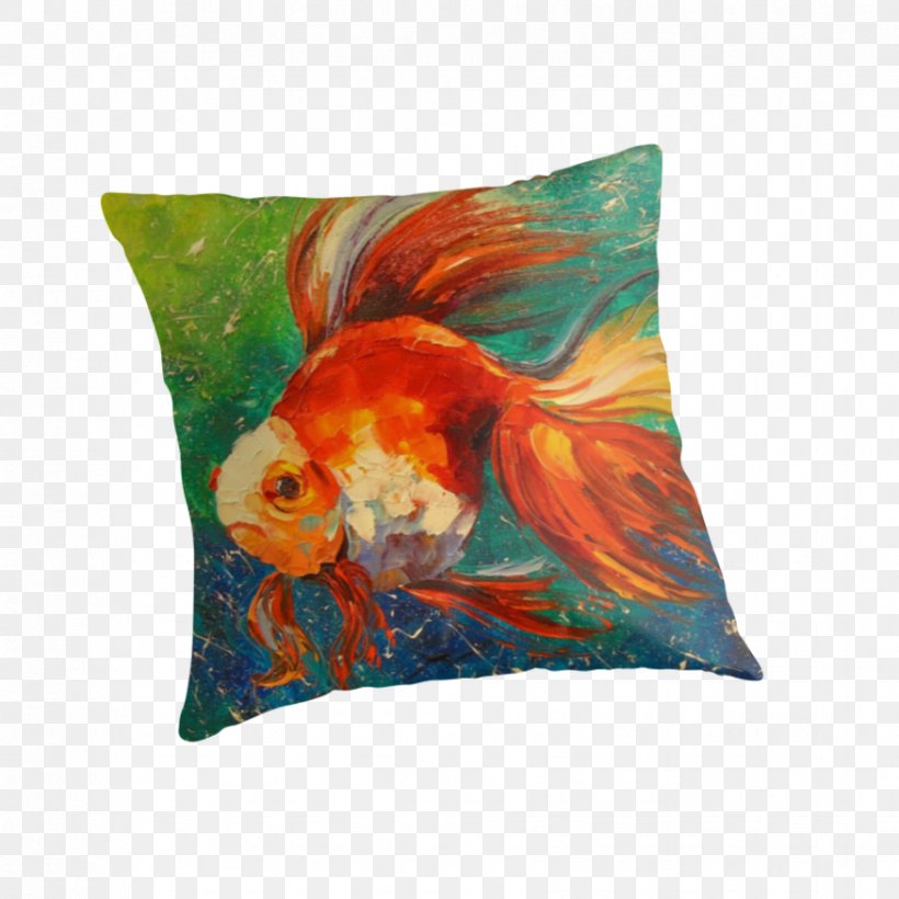 Goldfish Painting Canvas, PNG, 875x875px, Goldfish, Aquarium, Canvas, Contemporary Art Gallery, Cushion Download Free