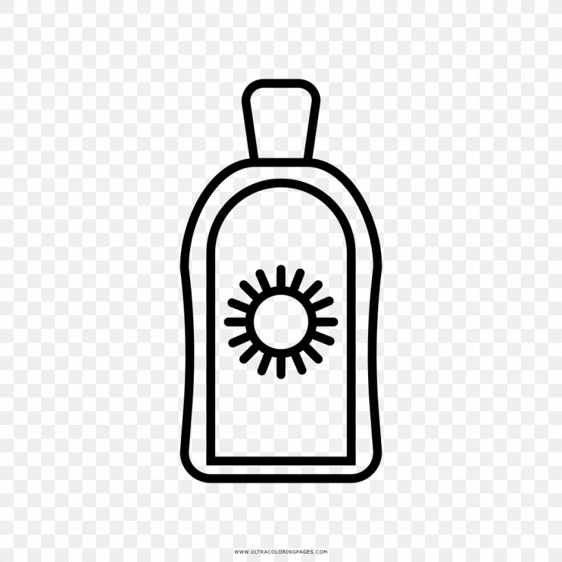 Sunscreen Coloring Book Sun Tanning Cream, PNG, 1000x1000px, Sunscreen, Area, Black And White, Brand, Coloring Book Download Free