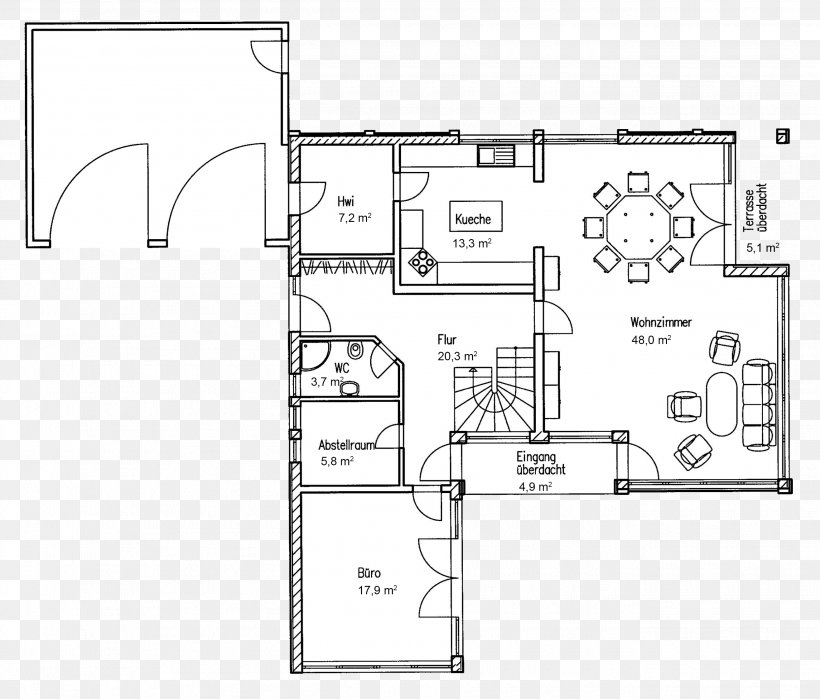 Floor Plan House Architectural Engineering Technical Drawing Massivbau, PNG, 2630x2243px, Floor Plan, Architectural Engineering, Area, Diagram, Drawing Download Free