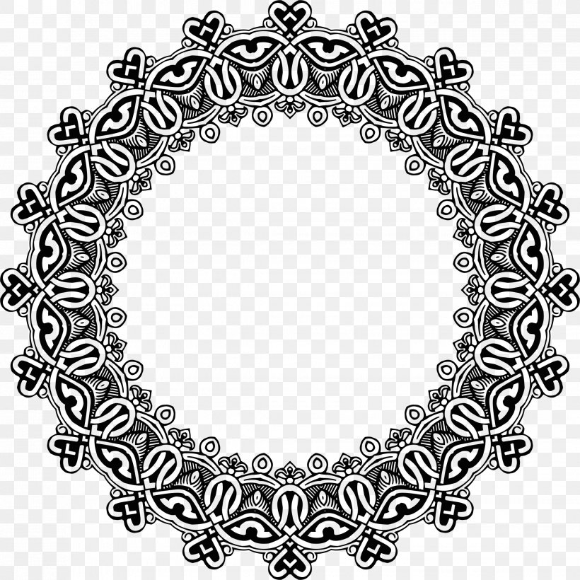 Picture Frames Symmetry Clip Art, PNG, 2268x2268px, Picture Frames, Area, Bicycle, Black And White, Body Jewelry Download Free