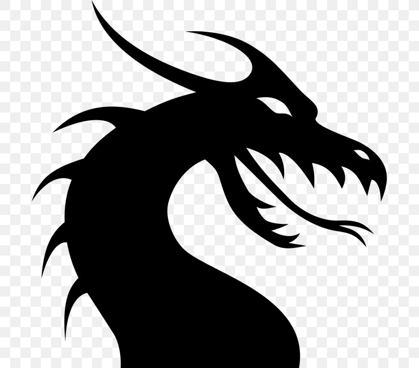 Dragon Clip Art, PNG, 695x720px, Dragon, Animation, Artwork, Black And White, Chinese Dragon Download Free