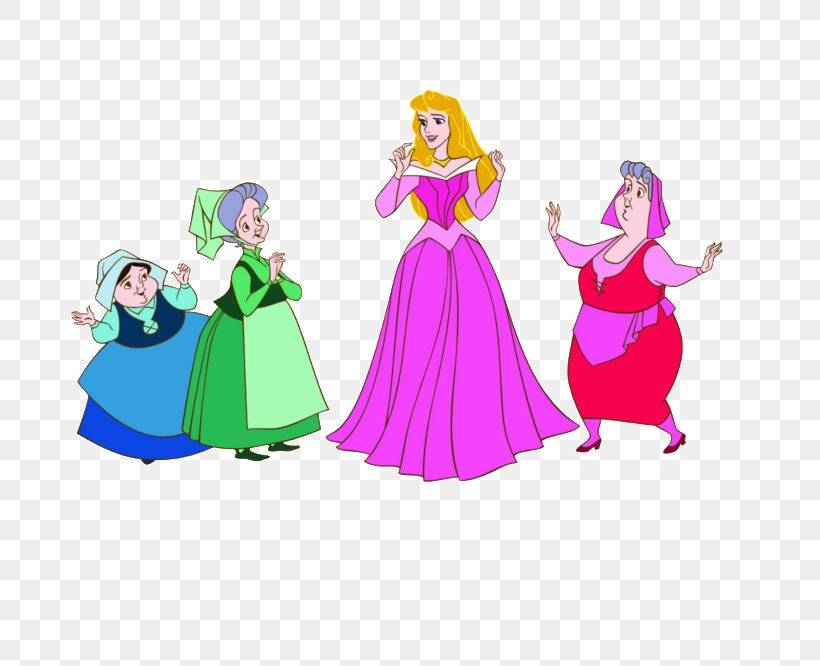 Princess Aurora Flora, Fauna, And Merryweather Fairy Godmother Clip Art, PNG, 799x666px, Princess Aurora, Art, Cartoon, Costume, Drawing Download Free