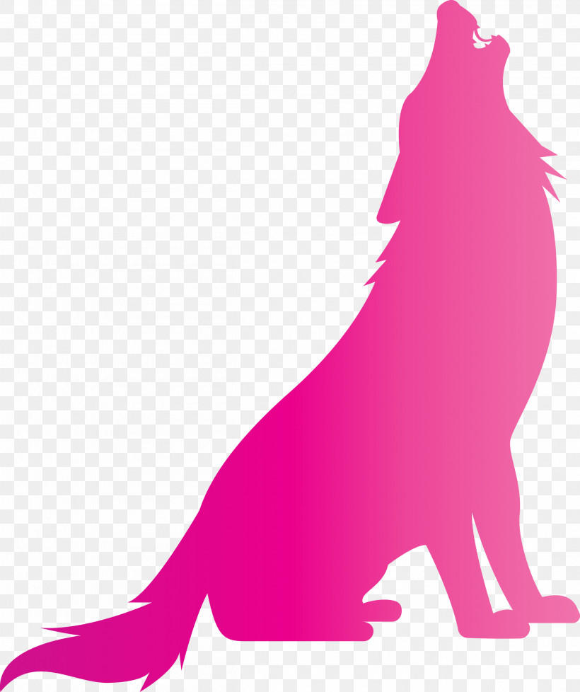 Wolf, PNG, 2515x3000px, Wolf, Animal Figure, California Sea Lion, Magenta, Pink Download Free