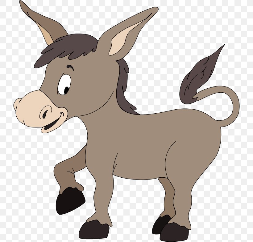 Donkey Clip Art, PNG, 734x786px, Donkey, Cartoon, Cattle Like Mammal, Fauna, Fictional Character Download Free