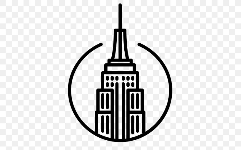 Empire State Building Flatiron Building One World Trade Center Logo, PNG, 512x512px, Empire State Building, Black, Black And White, Brand, Building Download Free