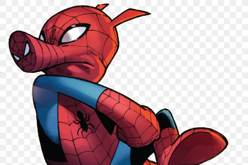 Spider-Man Spider-Verse Spider Pig Spider-Ham, PNG, 1073x717px, Spiderman, Cartoon, Deviantart, Fiction, Fictional Character Download Free