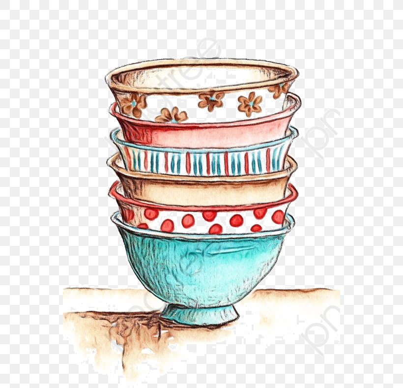Watercolor Drawing, PNG, 564x789px, Watercolor, Bowl, Ceramic, Drawing, Earthenware Download Free