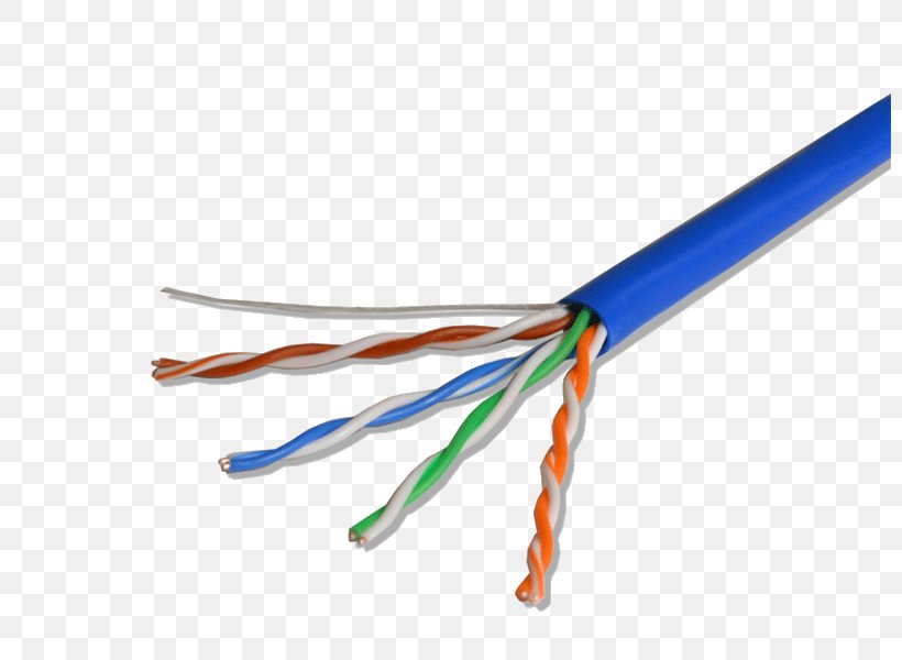 Category 5 Cable Electrical Wires & Cable Twisted Pair Electrical Cable, PNG, 800x600px, Category 5 Cable, American Wire Gauge, Blue, Cable, Category 6 Cable Download Free