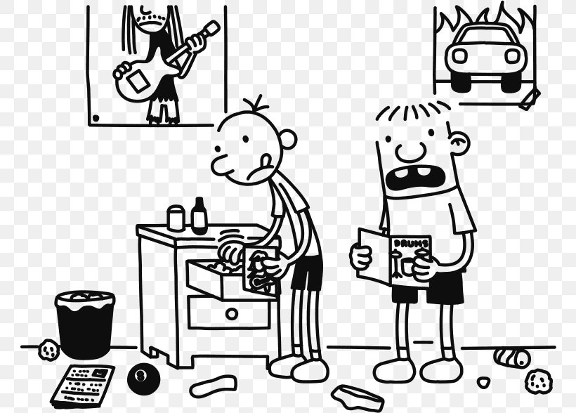 Greg Heffley The Wimpy Kid Movie Diary Diary Of A Wimpy Kid Book, PNG, 764x588px, Greg Heffley, Art, Blackandwhite, Book, Cartoon Download Free