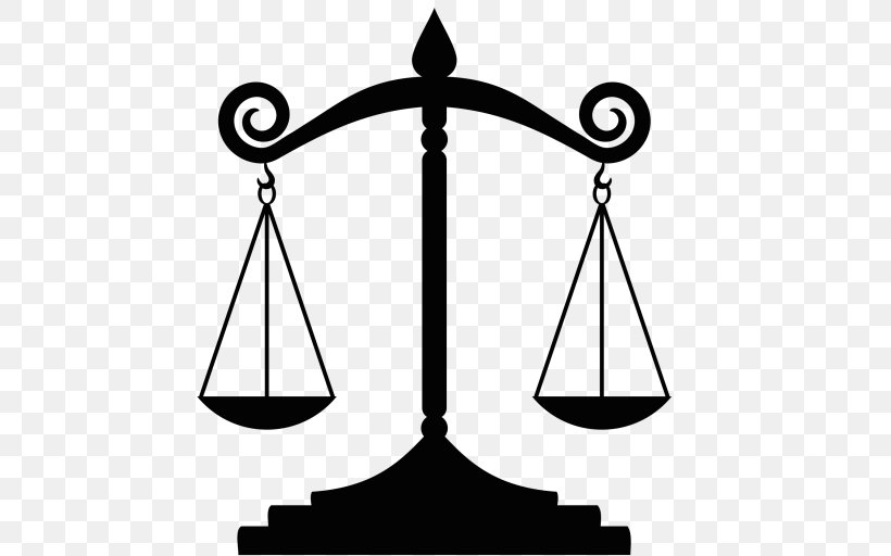 Measuring Scales Lady Justice Clip Art, PNG, 512x512px, Measuring Scales, Balans, Black And White, Candle Holder, Judge Download Free
