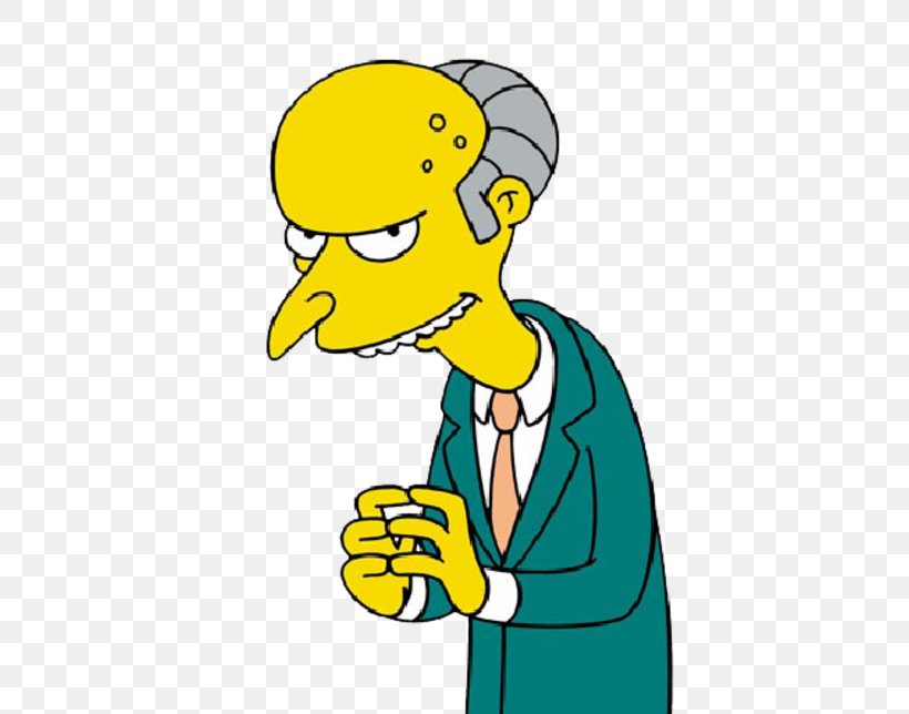 Mr. Burns, A Post-Electric Play Mr. Krabs Homer Simpson Waylon Smithers, PNG, 550x644px, Mr Burns, Area, Artwork, Beak, Character Download Free