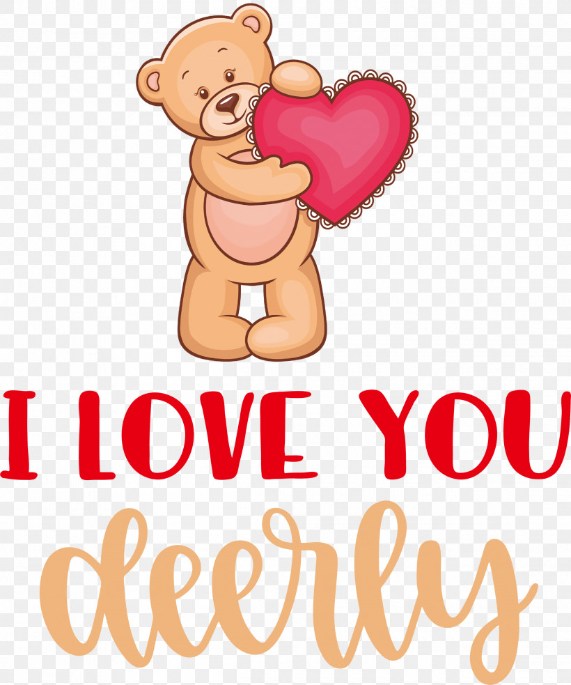 I Love You Deerly Valentines Day Quotes Valentines Day Message, PNG, 2500x2999px, Hug, Behavior, Cartoon, Happiness, Line Download Free