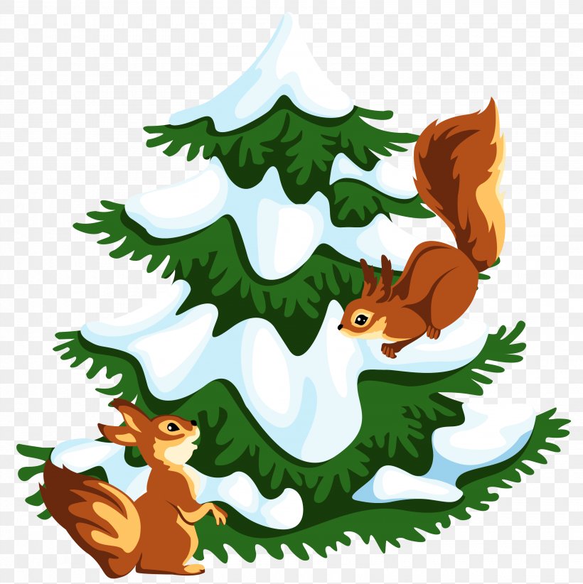 Clip Art Christmas Vector Graphics Squirrel Image, PNG, 3120x3129px, Clip Art Christmas, Carnivoran, Christmas Tree, Dog Like Mammal, Drawing Download Free