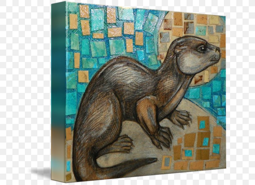 Ferret Sea Otter Gallery Wrap Canvas, PNG, 650x597px, Ferret, Art, Canvas, Carnivoran, Fauna Download Free