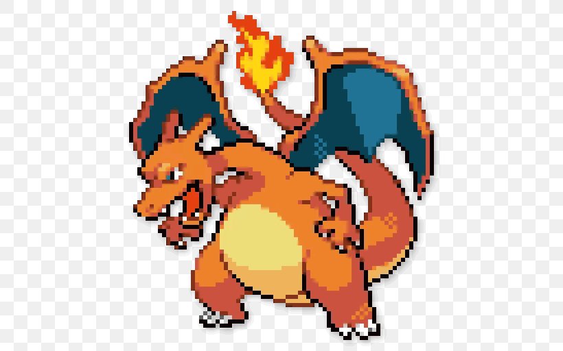 Pokémon FireRed And LeafGreen Pokémon Red And Blue Charizard Sprite Pokémon Universe, PNG, 512x512px, Charizard, Art, Charmander, Fictional Character, Game Boy Download Free