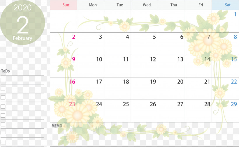 February 2020 Calendar February 2020 Printable Calendar 2020 Calendar, PNG, 3000x1848px, 2020 Calendar, February 2020 Calendar, February 2020 Printable Calendar, Line, Text Download Free