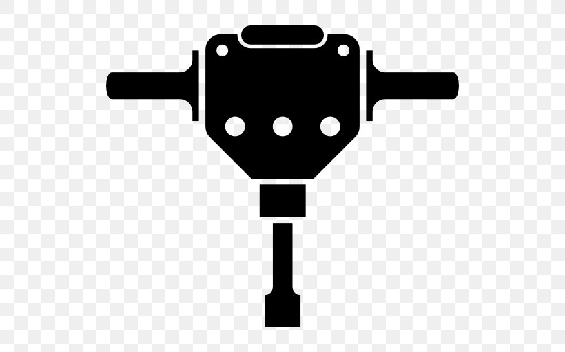 Jackhammer Tool Clip Art, PNG, 512x512px, Jackhammer, Architectural Engineering, Black And White, Hammer, Pneumatics Download Free