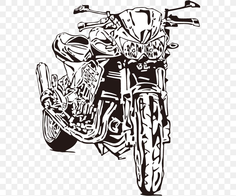 Car Motorcycle Biker Crazy Iron Motocross, PNG, 572x682px, Car, Art, Automotive Design, Biker, Black And White Download Free
