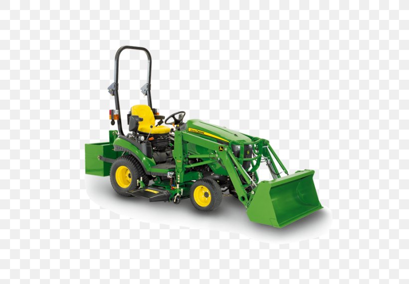 John Deere Compact Utility Tractors Mower Agricultural Machinery, PNG, 570x570px, John Deere, Agricultural Machinery, Backhoe, Combine Harvester, Excavator Download Free