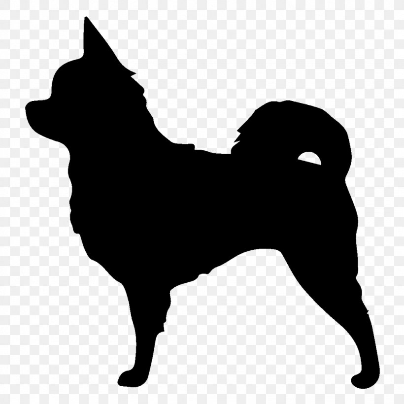 Long-haired Chihuahua Scottish Terrier Silhouette Watercolor Painting, PNG, 1024x1024px, Chihuahua, Animal, Art, Black, Black And White Download Free