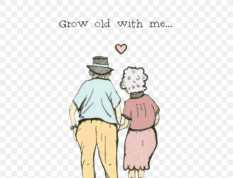 Grow Old With Me Love Marriage Romance Quotation, PNG, 500x625px, Watercolor, Cartoon, Flower, Frame, Heart Download Free