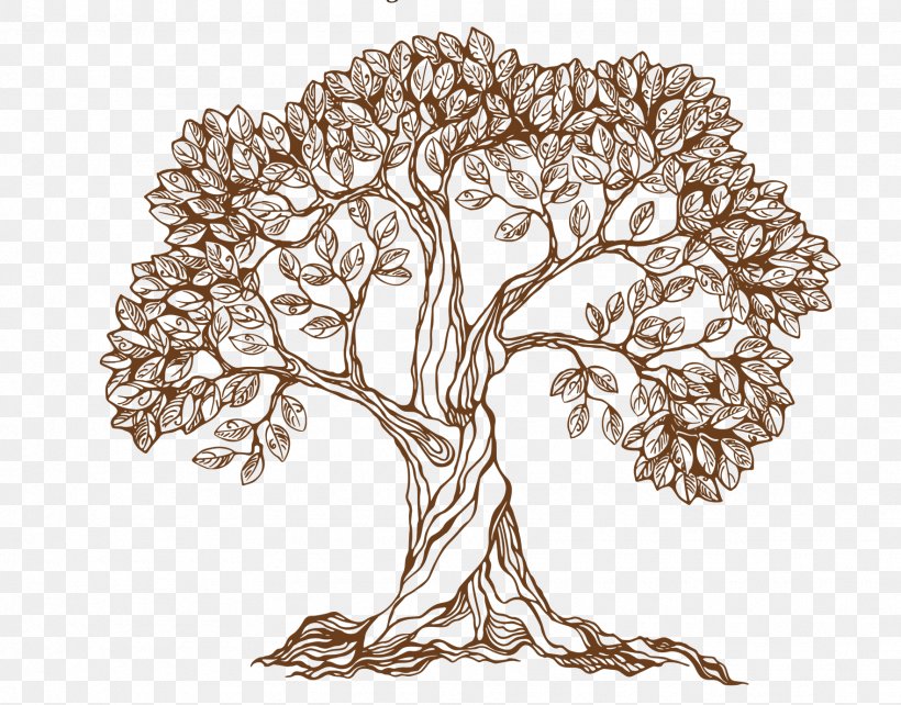 Drawing Royalty-free Tree, PNG, 1765x1382px, Drawing, Art, Black And White, Branch, Flower Download Free