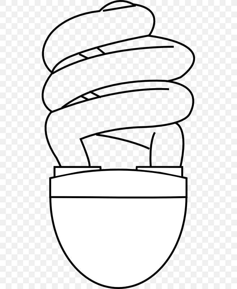 Incandescent Light Bulb Compact Fluorescent Lamp Clip Art, PNG, 531x1000px, Light, Area, Black And White, Compact Fluorescent Lamp, Drawing Download Free