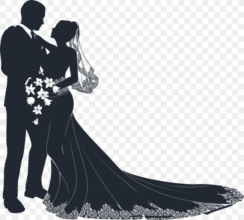 Wedding Invitation Bridegroom Clip Art, PNG, 900x811px, Wedding Invitation, Black And White, Bride, Bridegroom, Couple Download Free