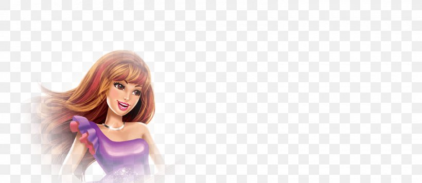 Barbie Blond Desktop Wallpaper Character Brown Hair, PNG, 1600x696px, Watercolor, Cartoon, Flower, Frame, Heart Download Free
