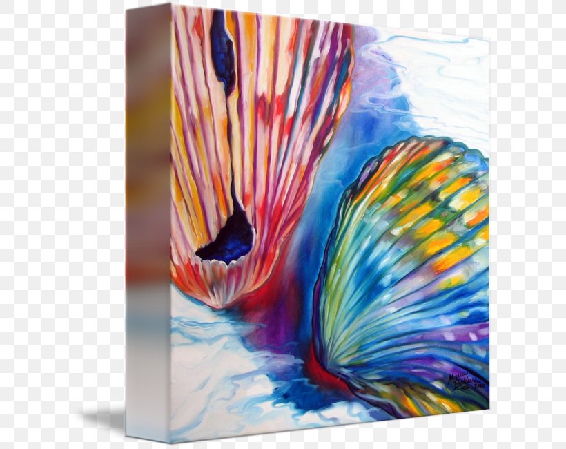 Canvas Print Painting Acrylic Paint Seashell, PNG, 614x650px, Canvas Print, Acrylic Paint, Art, Beach, Canvas Download Free