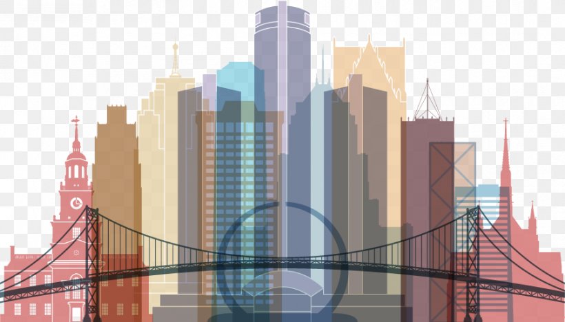 Detroit Stock Illustration Vector Graphics Poster, PNG, 904x516px, Detroit, Animation, Architecture, Atmospheric Phenomenon, Building Download Free