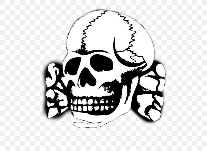 T-shirt 3rd SS Panzer Division Totenkopf Nazism Human Skull Symbolism, PNG, 600x600px, 3rd Ss Panzer Division Totenkopf, Tshirt, Black And White, Bone, Head Download Free