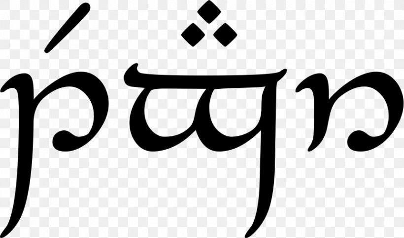 Tengwar Quenya Fëanor Elvish Languages Constructed Script, PNG, 860x506px, Tengwar, Area, Black, Black And White, Brand Download Free