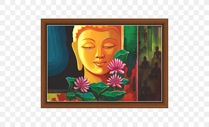 The Buddha Painting Art Buddhism Picture Frames, PNG, 500x500px, Buddha, Acrylic Paint, Art, Arts, Artwork Download Free