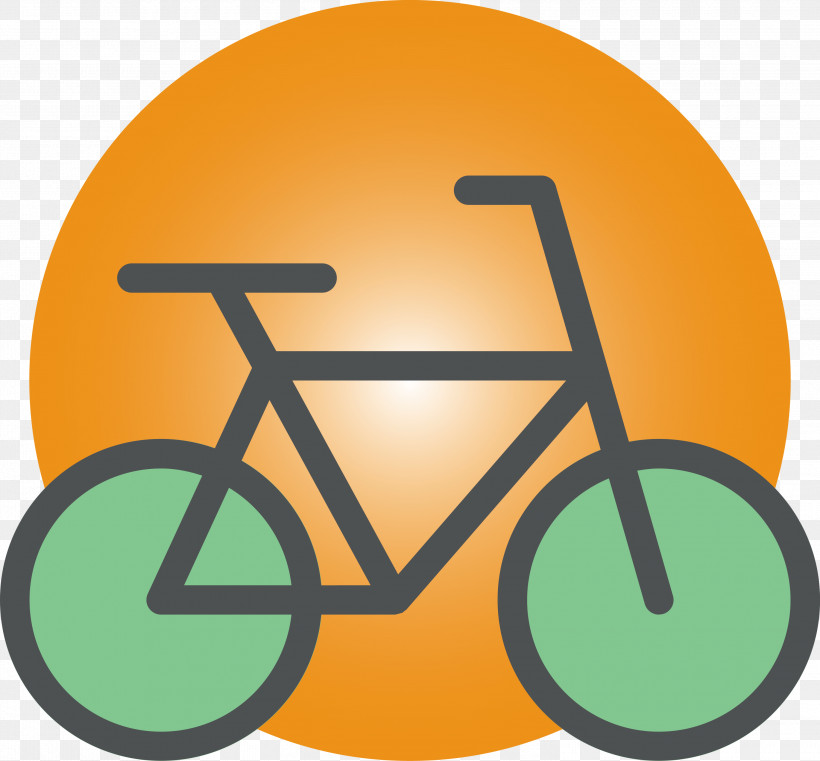 Bicycle Eco, PNG, 3000x2786px, Bicycle Eco, Circle, Line, Material Property, Orange Download Free