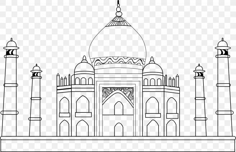 Taj Mahal Drawing Clip Art, PNG, 2317x1503px, Taj Mahal, Agra, Arch, Architecture, Area Download Free
