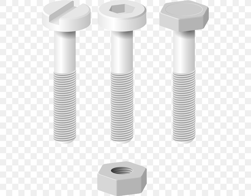 Nut Bolt Screw Clip Art, PNG, 545x640px, Nut, Bolt, Clipon Nut, Cylinder, Hardware Download Free