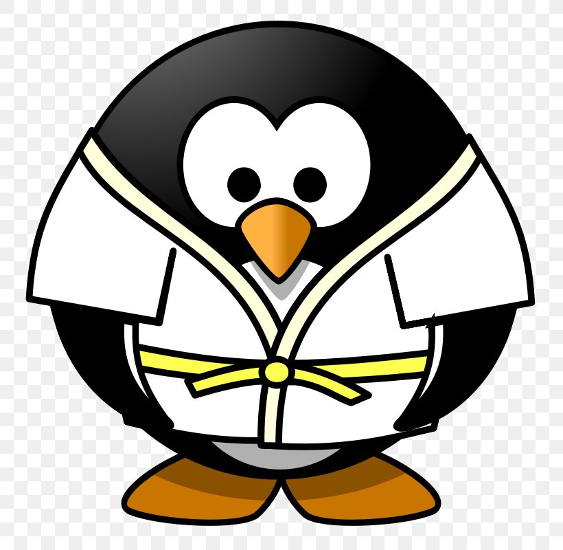 Penguin T-shirt Judo Clip Art, PNG, 800x800px, Penguin, Artwork, Beak, Bird, Cartoon Download Free