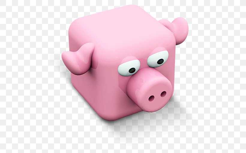 Pink Pig Like Mammal Snout, PNG, 512x512px, Penguin, Animal, Computer Mouse, Cube, Cyberella Download Free