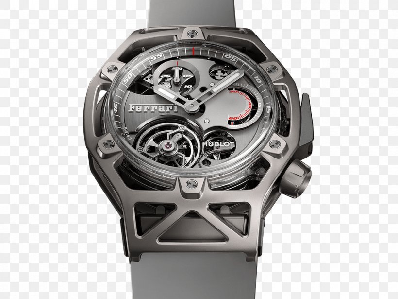Watch Ferrari Hublot Tourbillon Chronograph, PNG, 1000x750px, Watch, Brand, Chronograph, Clock, Counterfeit Watch Download Free