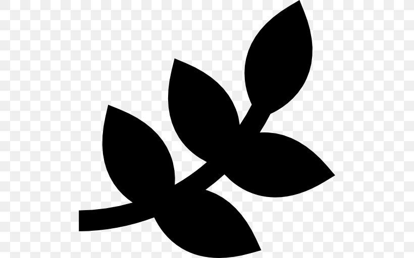Leaf Silhouette Line Flower Clip Art, PNG, 512x512px, Leaf, Artwork, Black And White, Branch, Branching Download Free