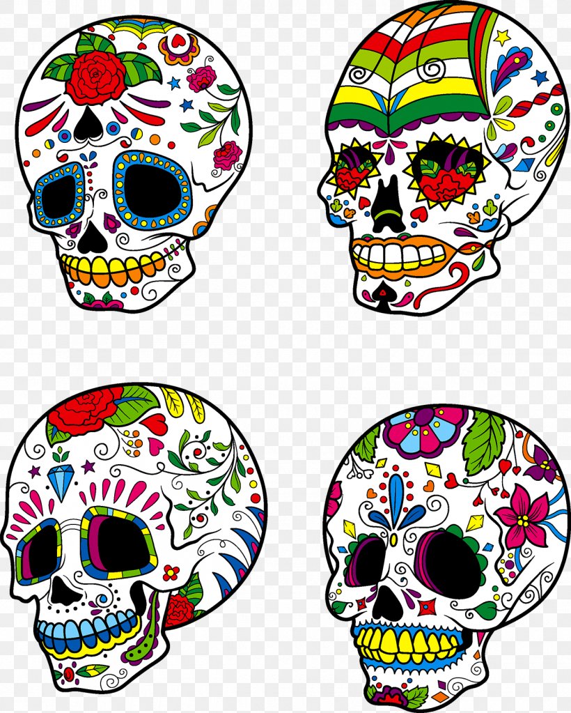 Calavera Skull Euclidean Vector, PNG, 1300x1622px, Calavera, Bone, Day Of The Dead, Headgear, Human Skull Symbolism Download Free