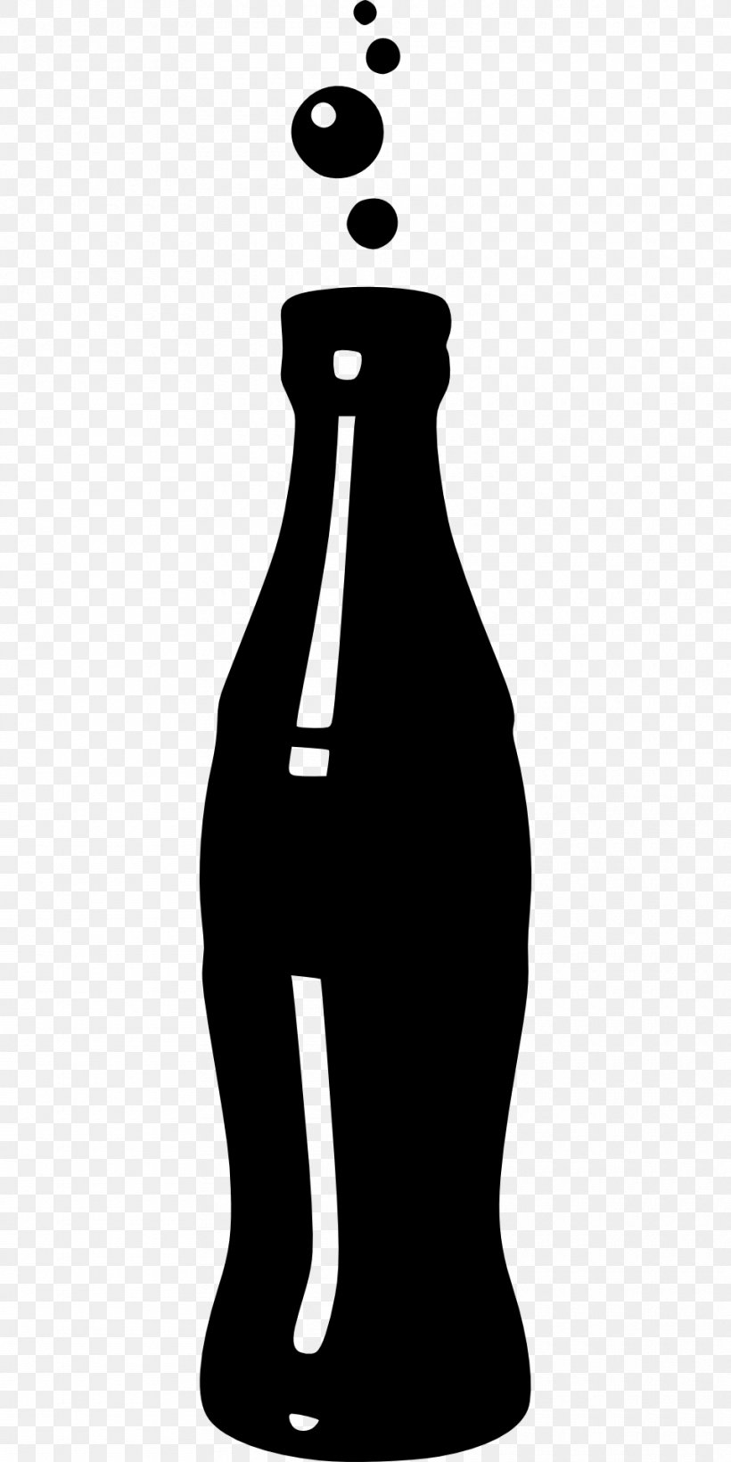 Fizzy Drinks Coca-Cola Bottle Clip Art, PNG, 960x1920px, Fizzy Drinks, Beverage Can, Black And White, Bottle, Bouteille De Cocacola Download Free