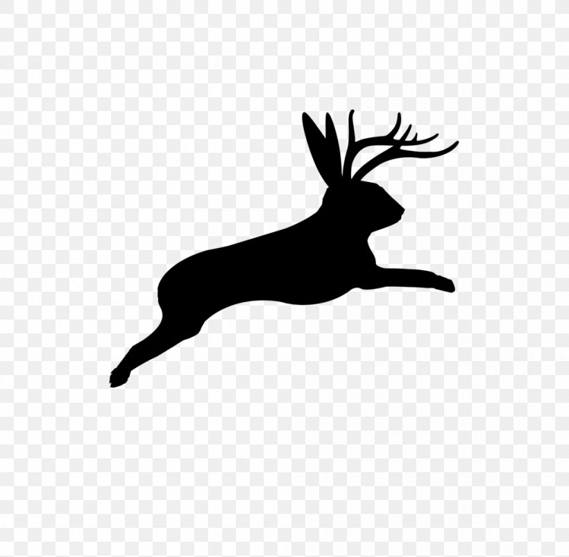 Hare Jackalope Antler Antelope Clip Art, PNG, 1000x979px, Hare, Antelope, Antler, Bigfoot, Black And White Download Free