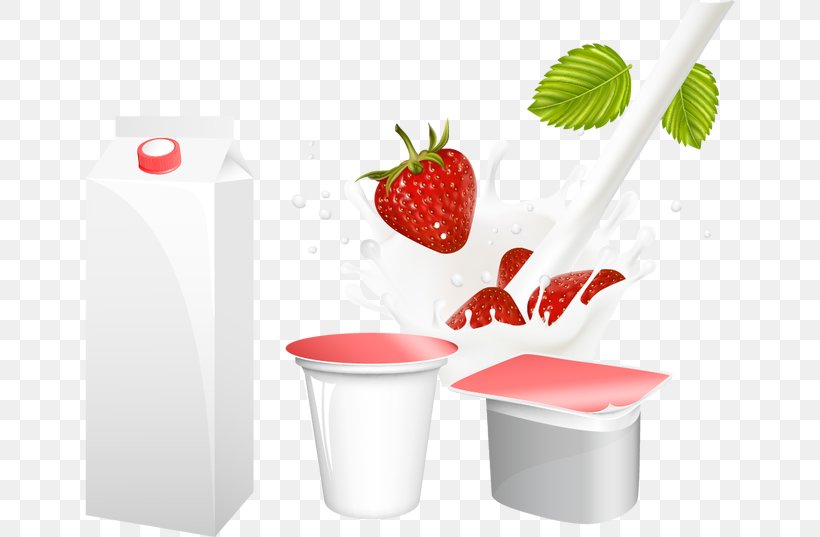 Milk Strawberry Yogurt, PNG, 650x537px, Milk, Berry, Bottle, Cup, Drink Download Free