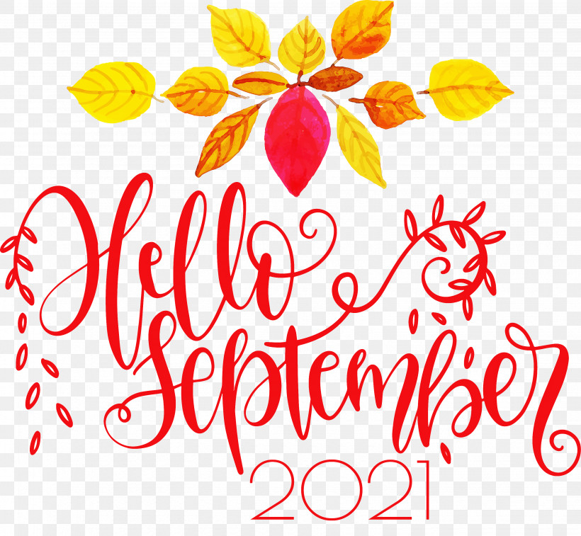 Hello September September, PNG, 3065x2833px, 2019, Hello September, Childrens Day, Floral Design, September Download Free
