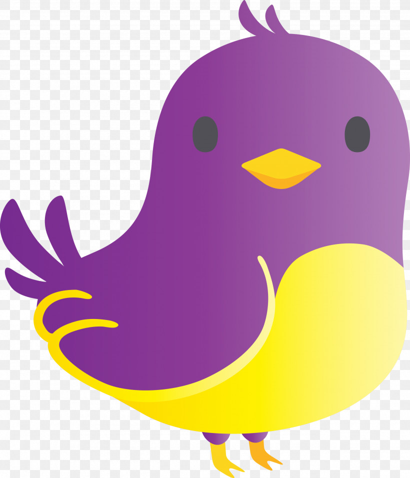 Violet Purple Cartoon Bird Yellow, PNG, 2571x3000px, Violet, Beak, Bird, Cartoon, Perching Bird Download Free