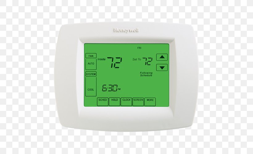 Furnace Programmable Thermostat HVAC Honeywell, PNG, 500x500px, Furnace, Air Conditioning, Electronics, Hardware, Heat Download Free